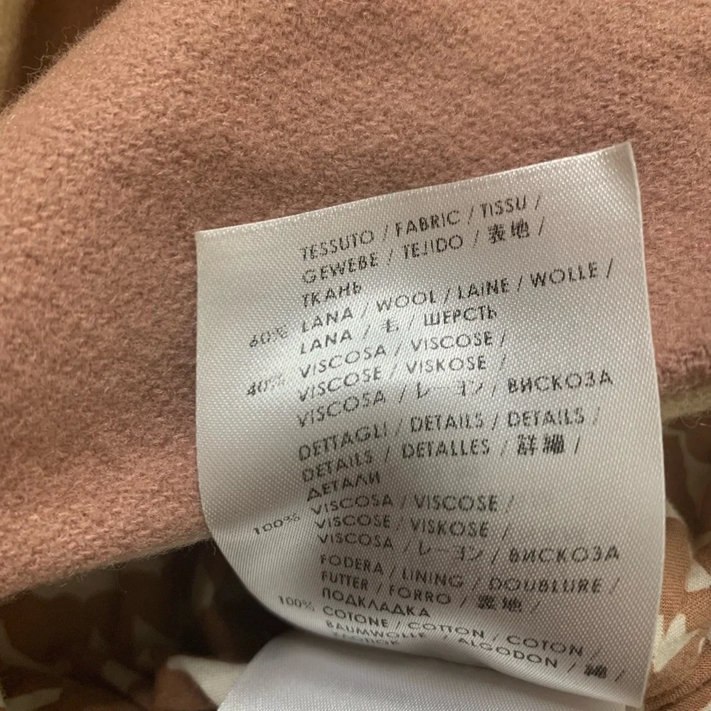 STELLA MCCARTNEY Kids Lee Jacket Wool With Military Detailing Pink/Beige Girl 6Y - Picture 13 of 15